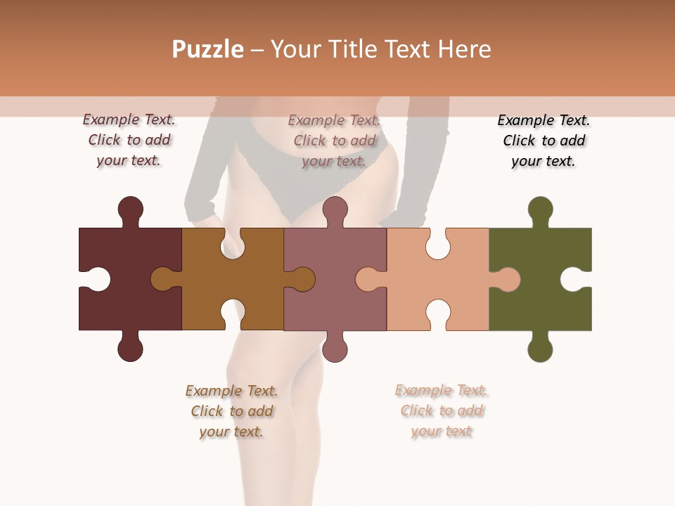 Flirty White Full Length Shot PowerPoint Template