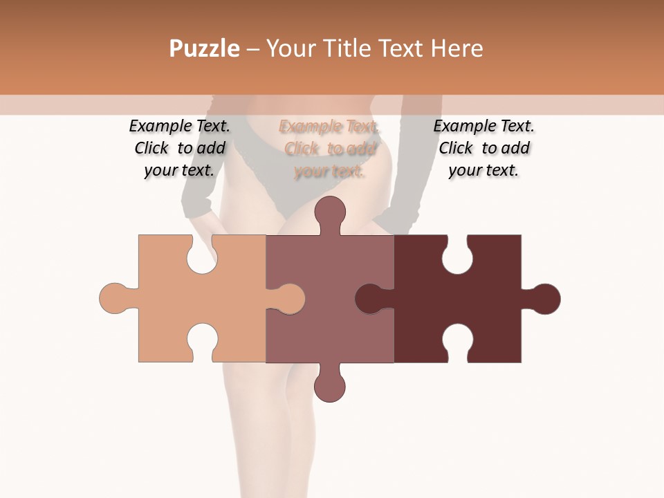 Flirty White Full Length Shot PowerPoint Template