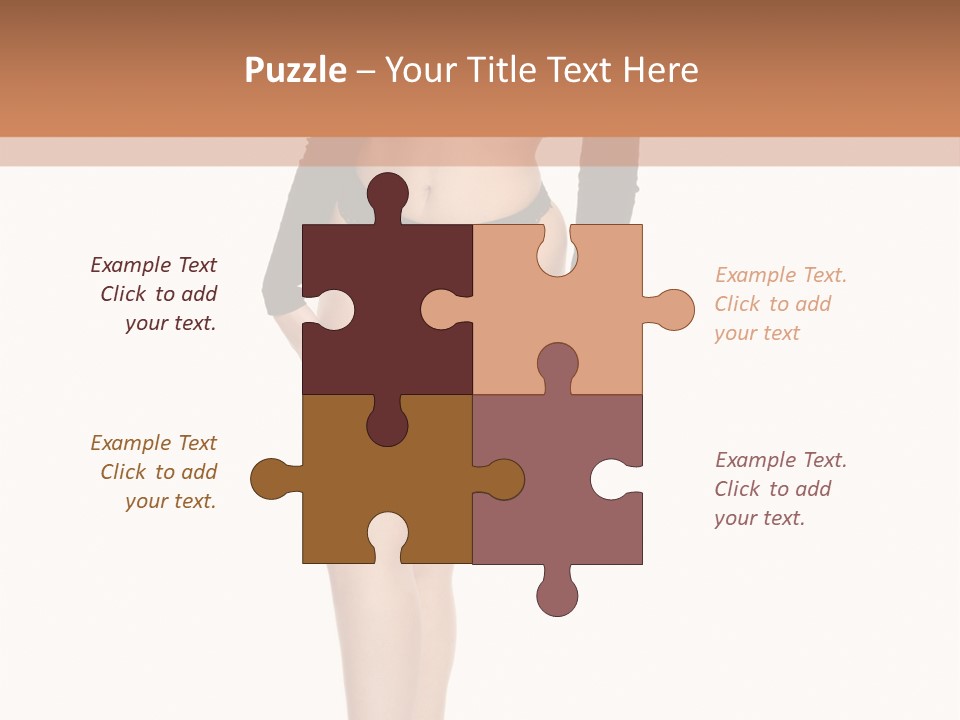 Flirty White Full Length Shot PowerPoint Template