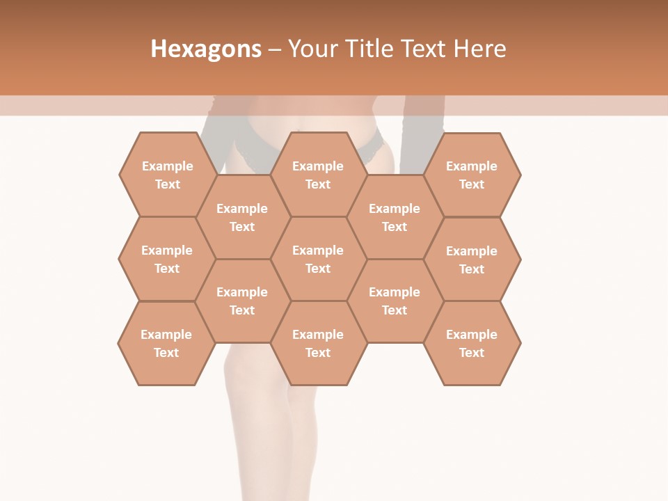 Flirty White Full Length Shot PowerPoint Template