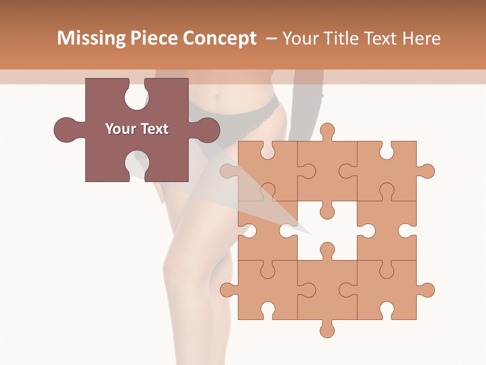 Flirty White Full Length Shot PowerPoint Template