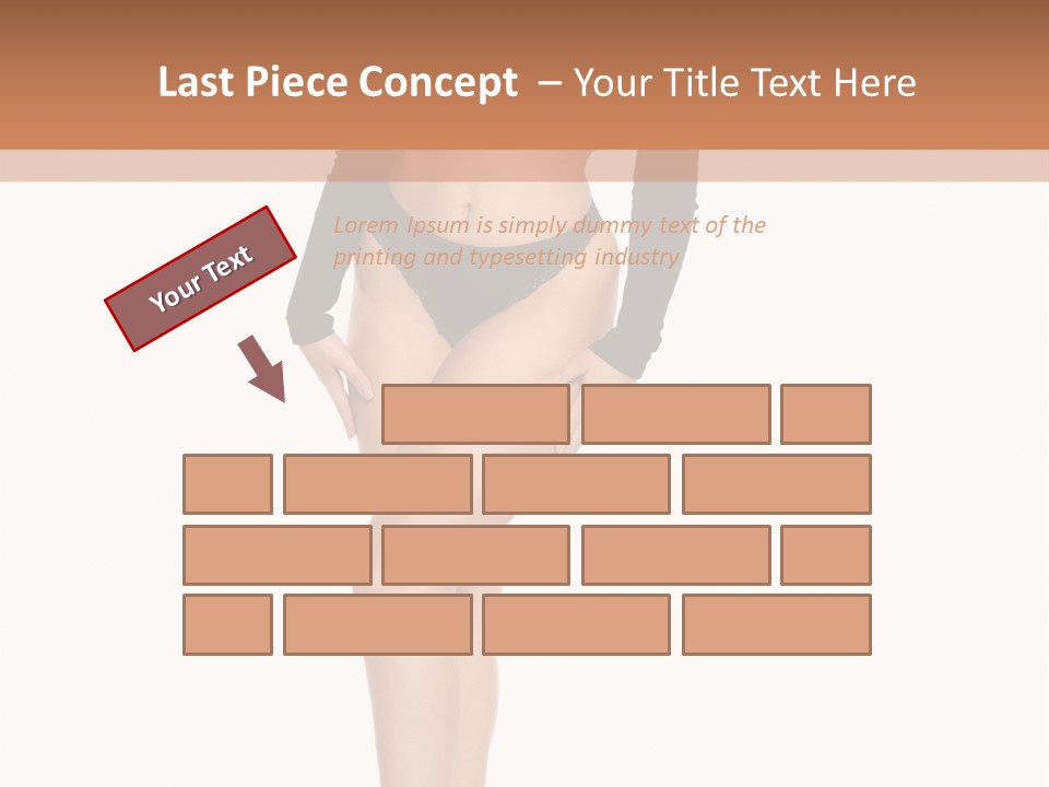 Flirty White Full Length Shot PowerPoint Template