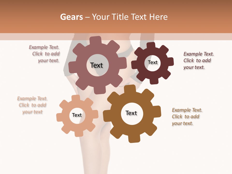 Flirty White Full Length Shot PowerPoint Template