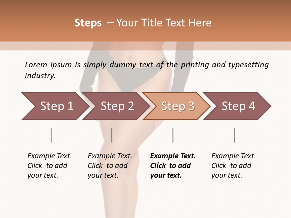 Flirty White Full Length Shot PowerPoint Template