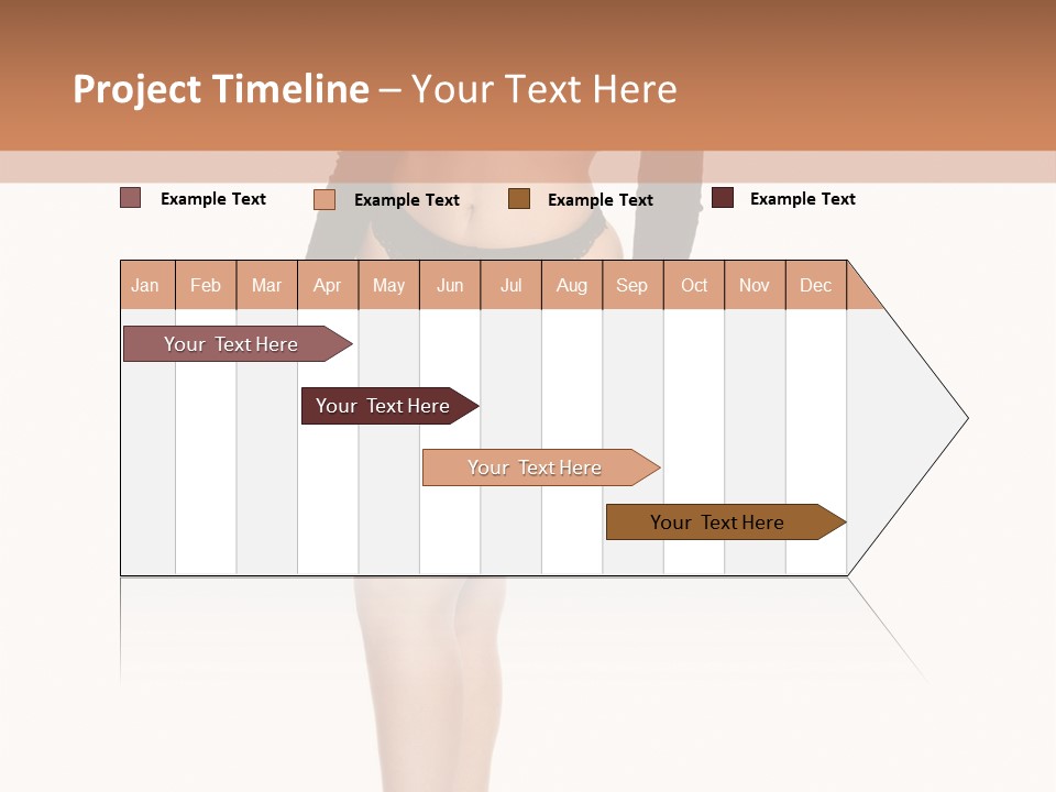 Flirty White Full Length Shot PowerPoint Template