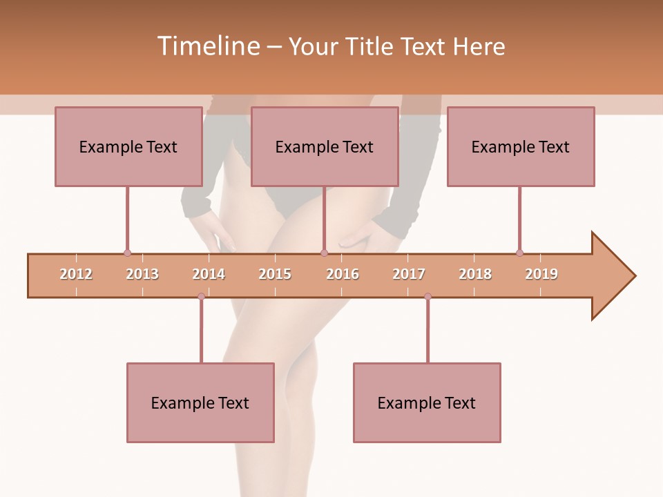 Flirty White Full Length Shot PowerPoint Template