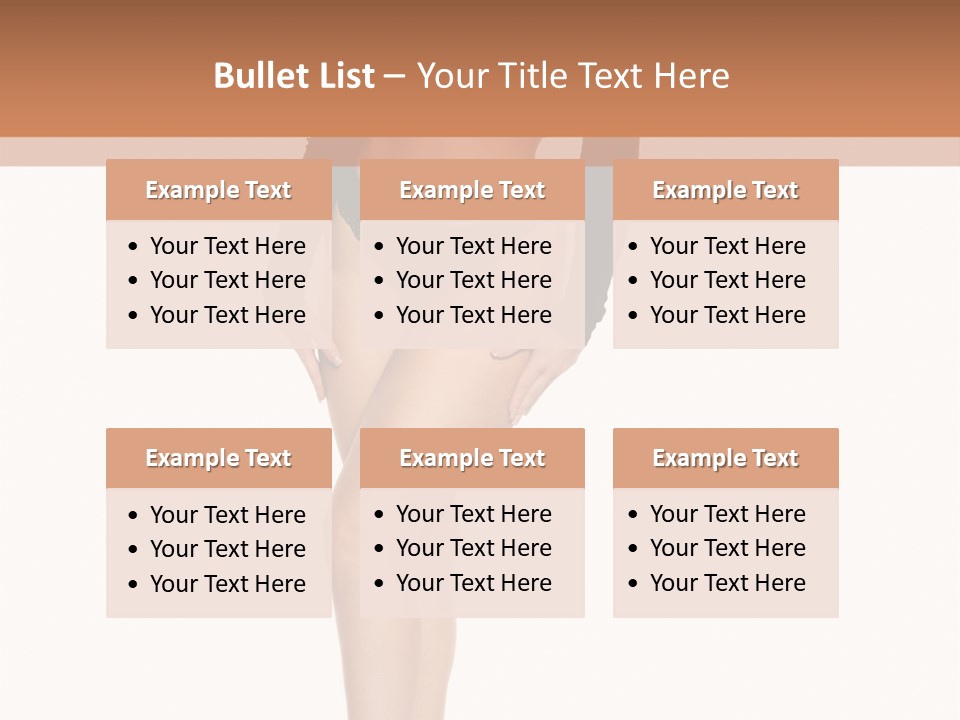 Flirty White Full Length Shot PowerPoint Template