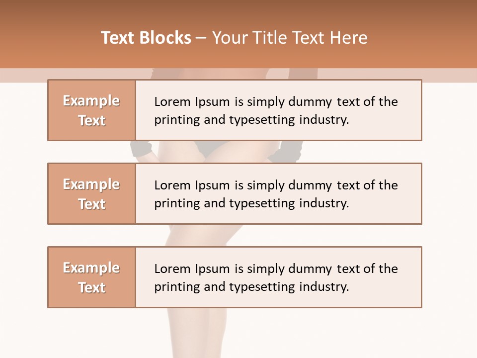 Flirty White Full Length Shot PowerPoint Template