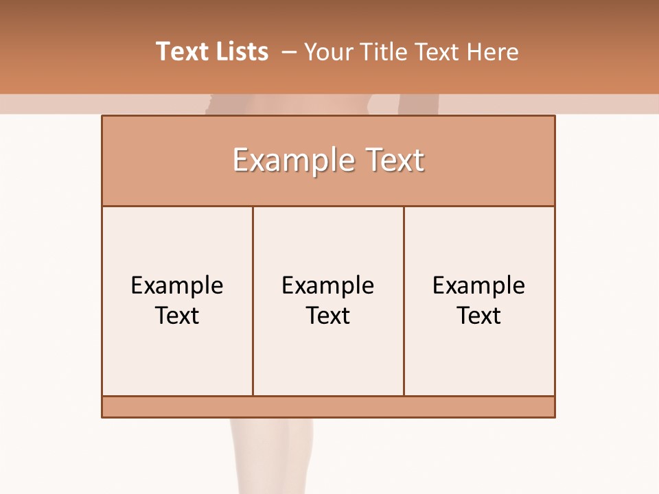 Flirty White Full Length Shot PowerPoint Template