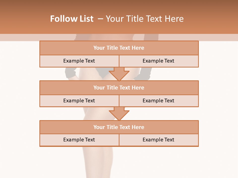 Flirty White Full Length Shot PowerPoint Template