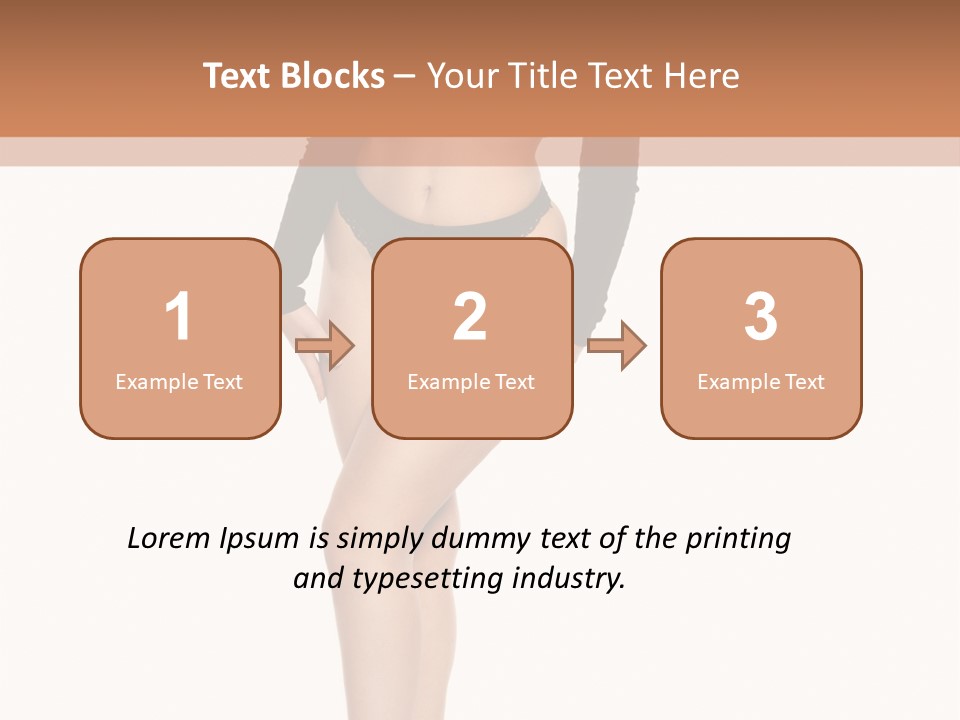 Flirty White Full Length Shot PowerPoint Template