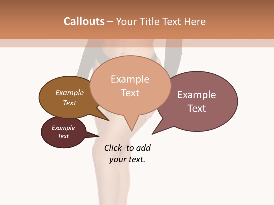 Flirty White Full Length Shot PowerPoint Template