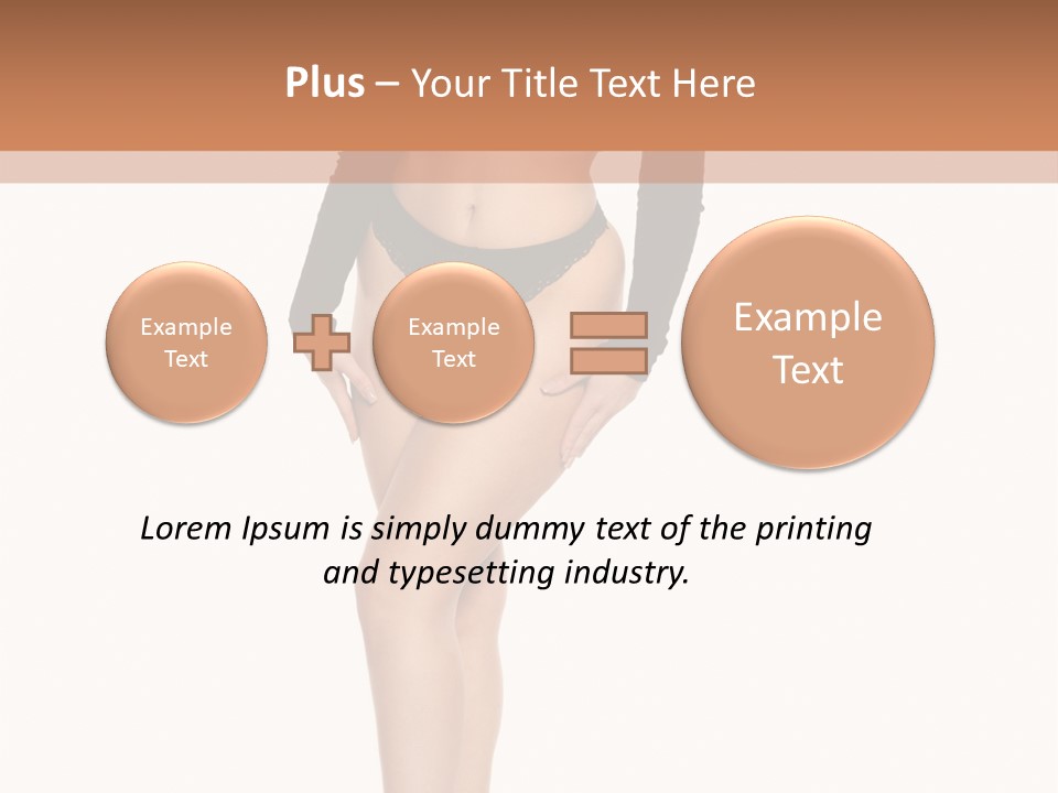 Flirty White Full Length Shot PowerPoint Template