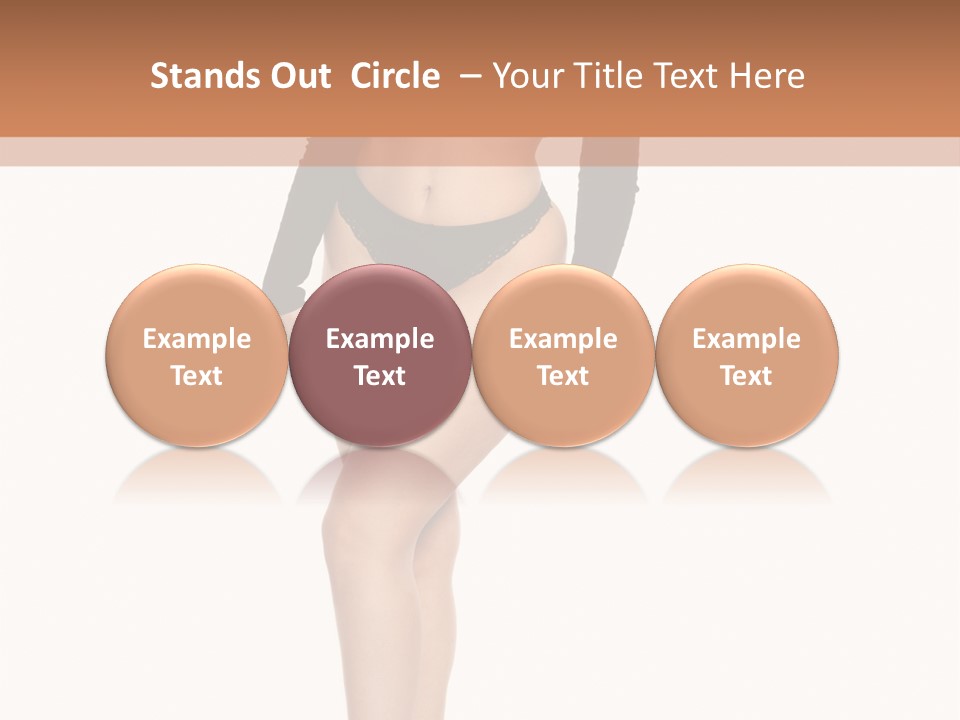 Flirty White Full Length Shot PowerPoint Template