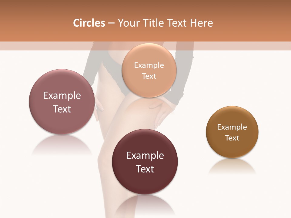 Flirty White Full Length Shot PowerPoint Template