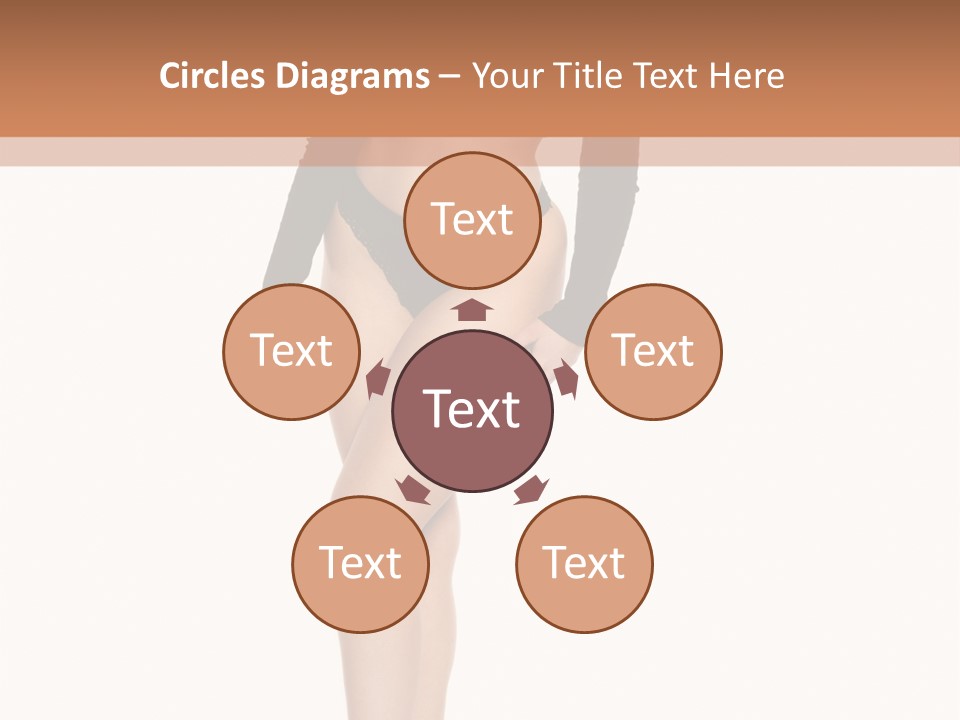 Flirty White Full Length Shot PowerPoint Template