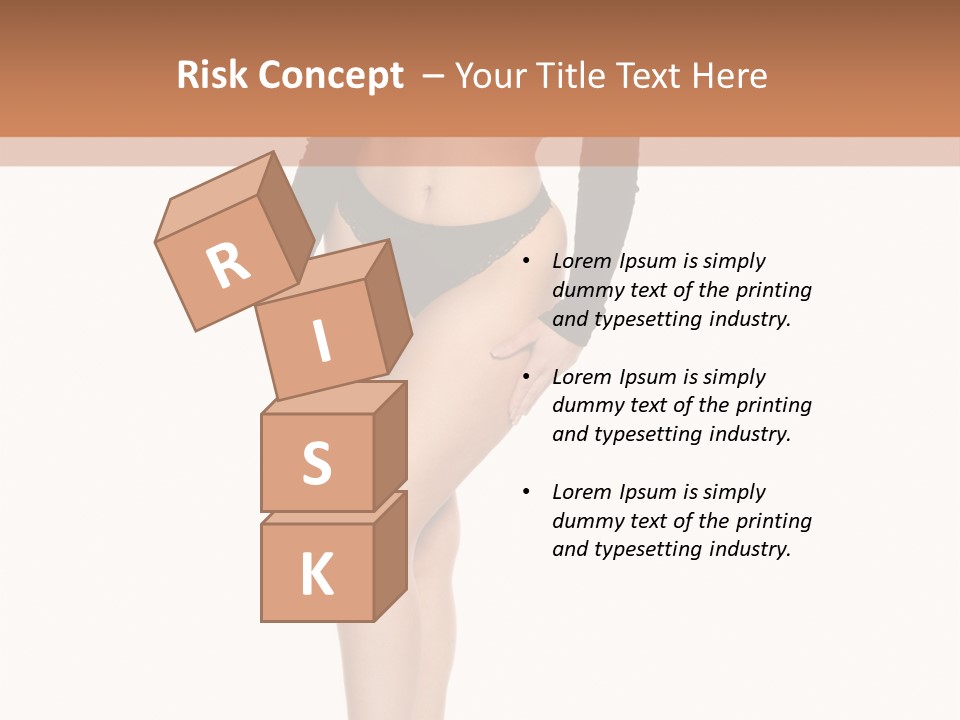 Flirty White Full Length Shot PowerPoint Template