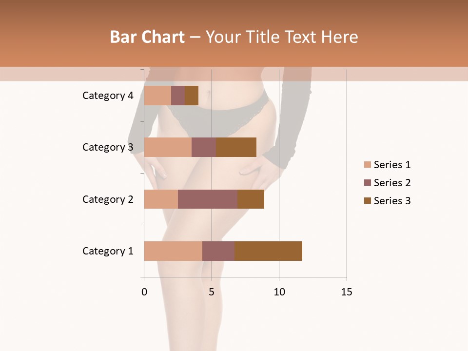 Flirty White Full Length Shot PowerPoint Template