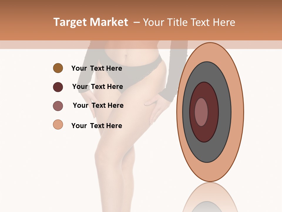 Flirty White Full Length Shot PowerPoint Template