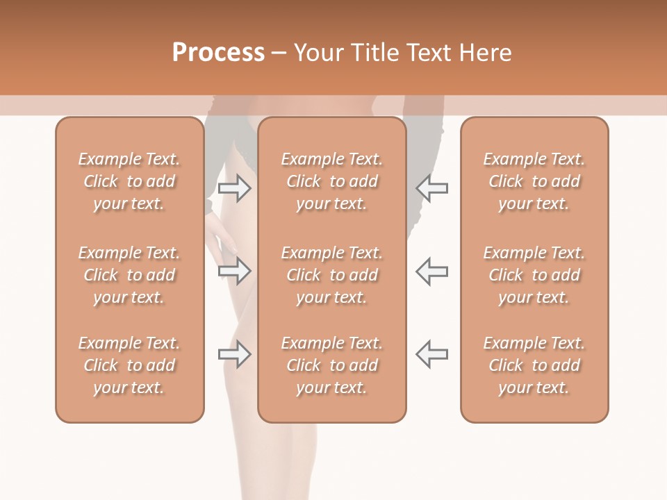 Flirty White Full Length Shot PowerPoint Template