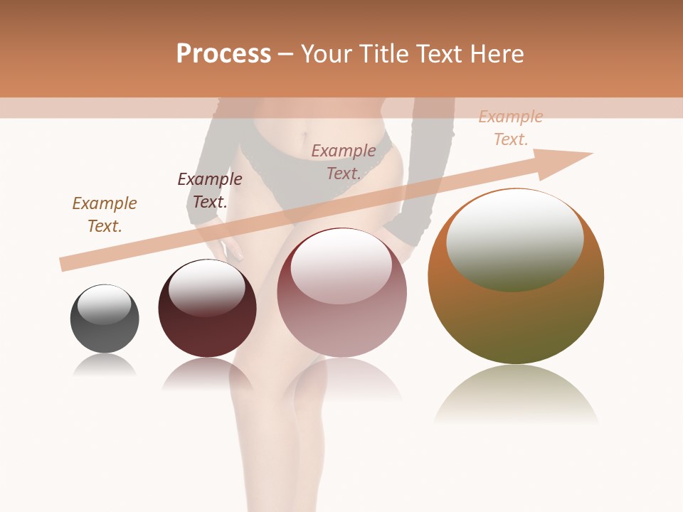 Flirty White Full Length Shot PowerPoint Template