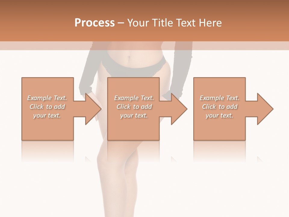 Flirty White Full Length Shot PowerPoint Template