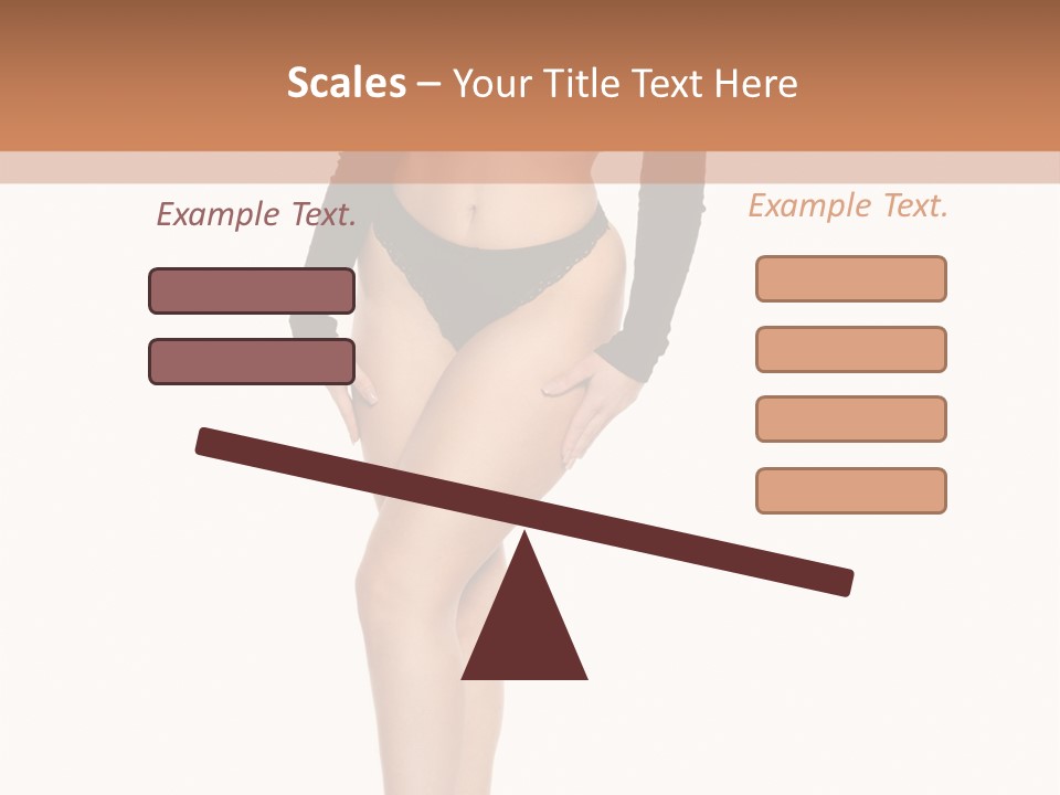 Flirty White Full Length Shot PowerPoint Template