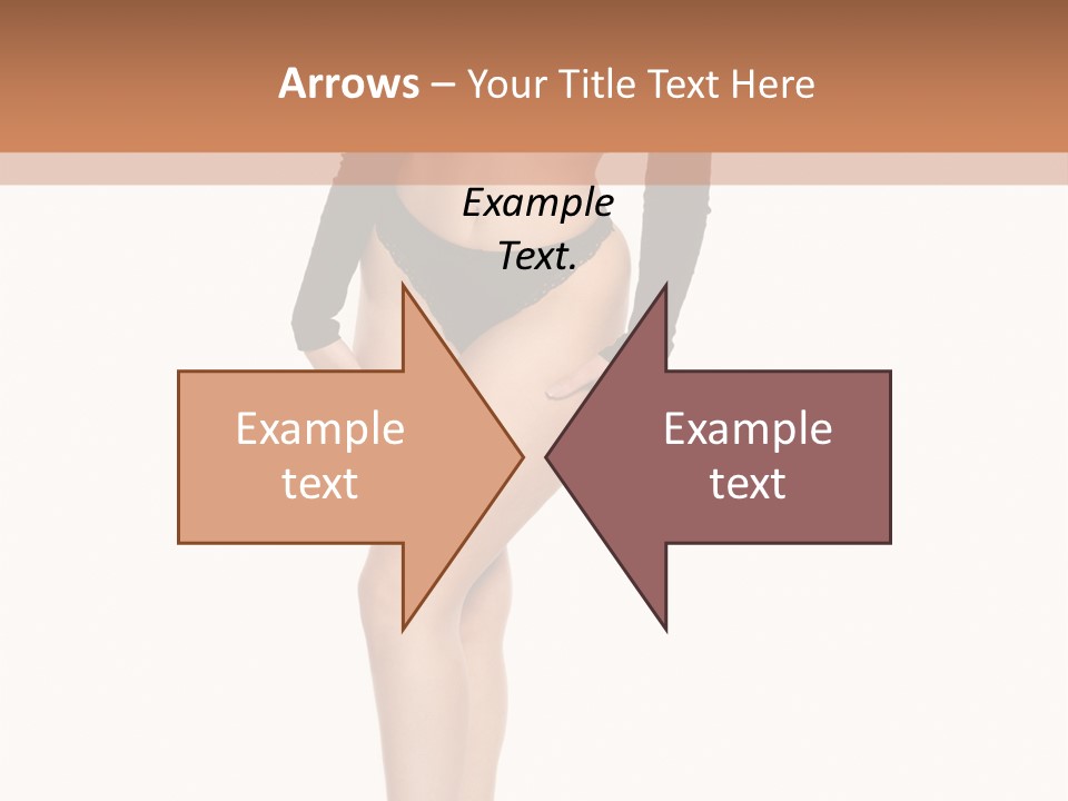 Flirty White Full Length Shot PowerPoint Template