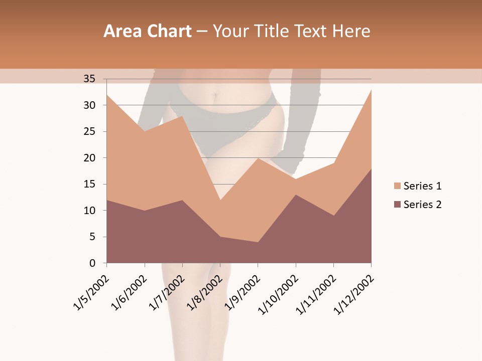 Flirty White Full Length Shot PowerPoint Template