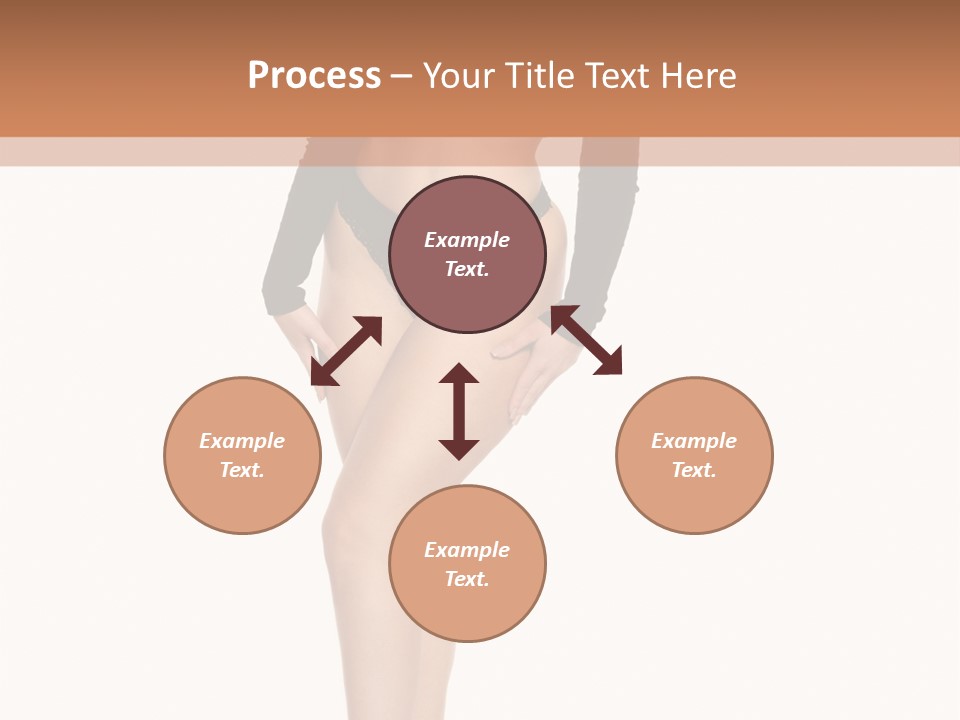 Flirty White Full Length Shot PowerPoint Template