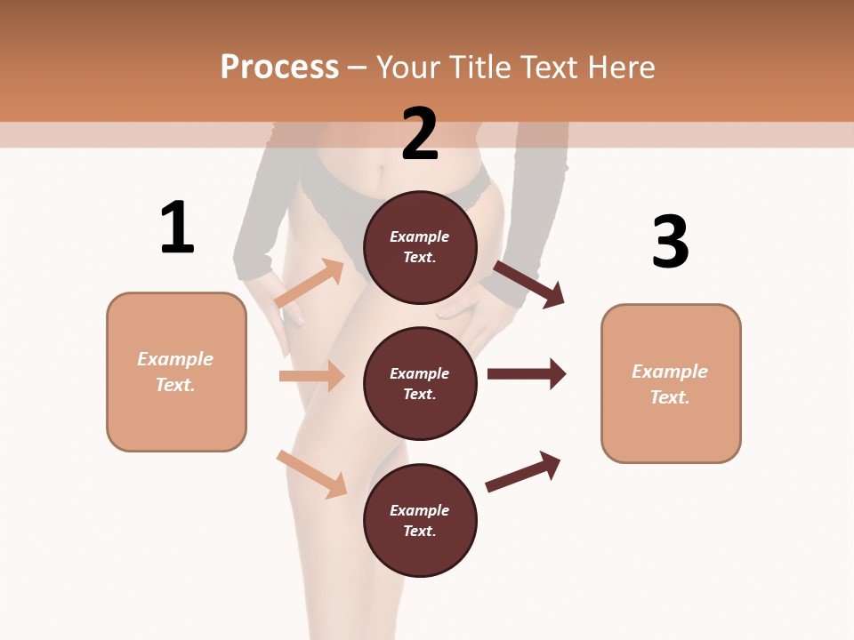Flirty White Full Length Shot PowerPoint Template