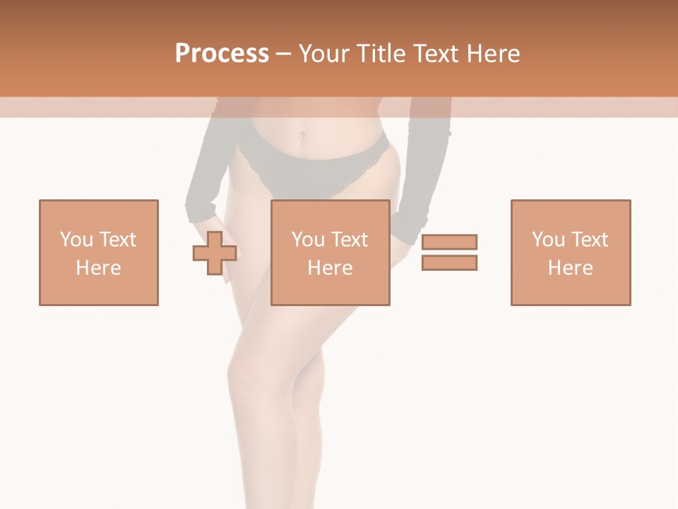 Flirty White Full Length Shot PowerPoint Template