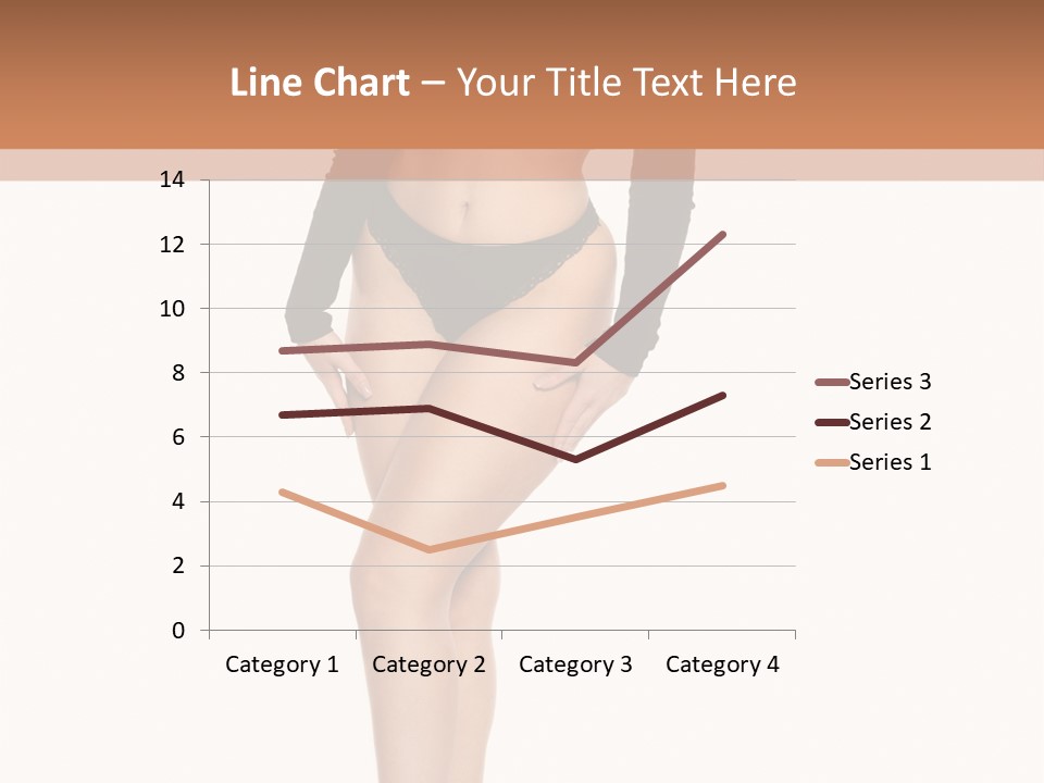 Flirty White Full Length Shot PowerPoint Template