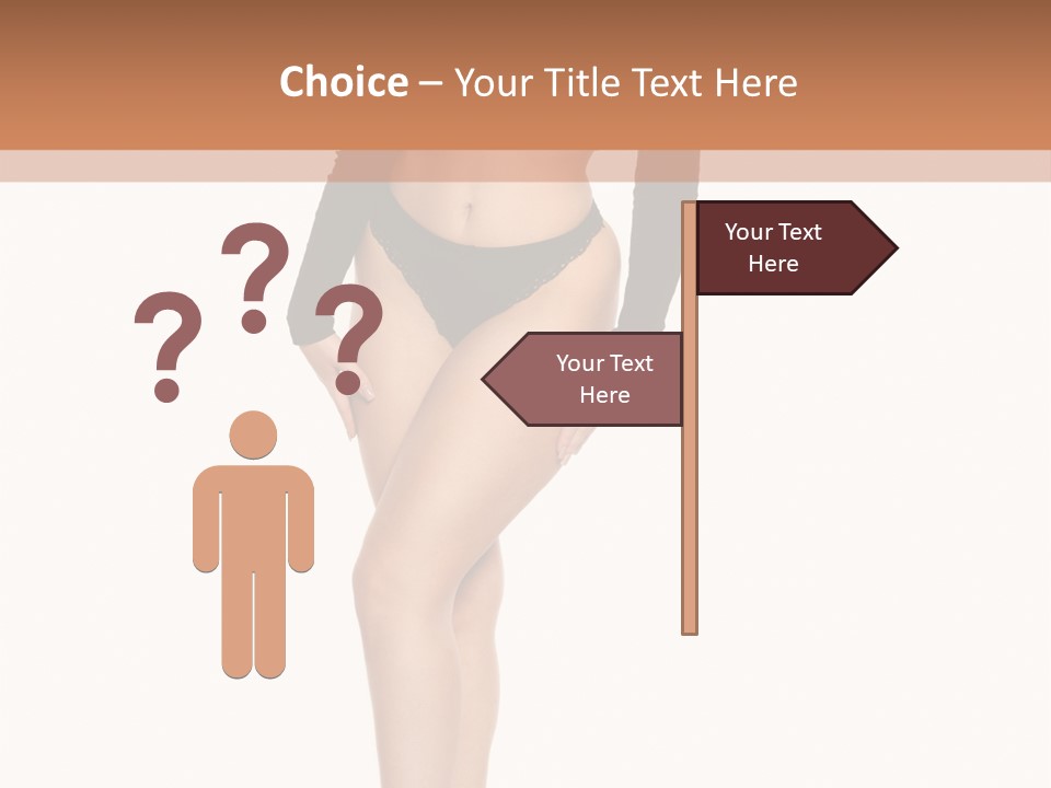 Flirty White Full Length Shot PowerPoint Template