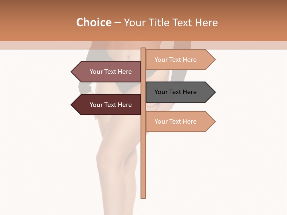 Flirty White Full Length Shot PowerPoint Template