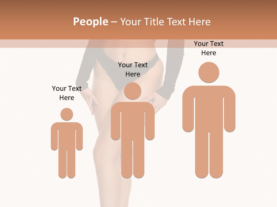 Flirty White Full Length Shot PowerPoint Template