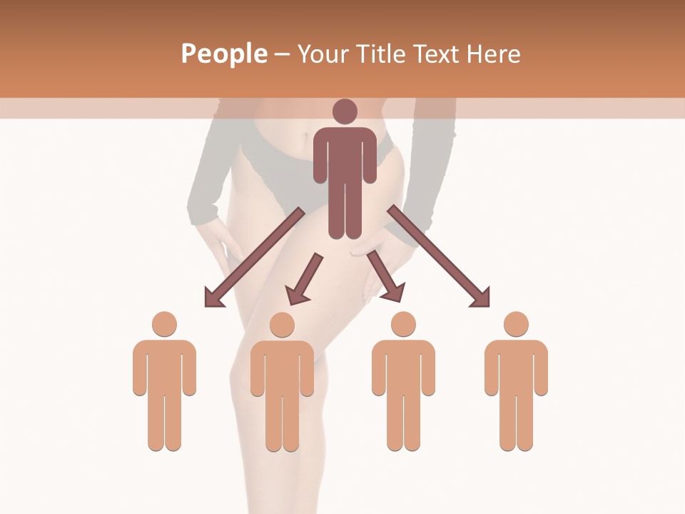 Flirty White Full Length Shot PowerPoint Template