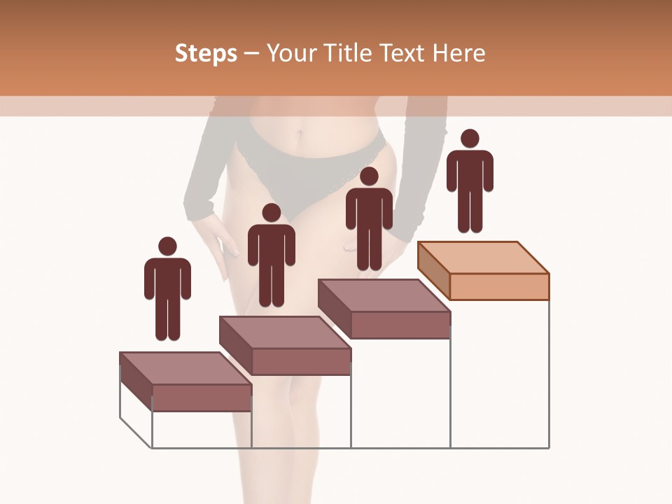 Flirty White Full Length Shot PowerPoint Template