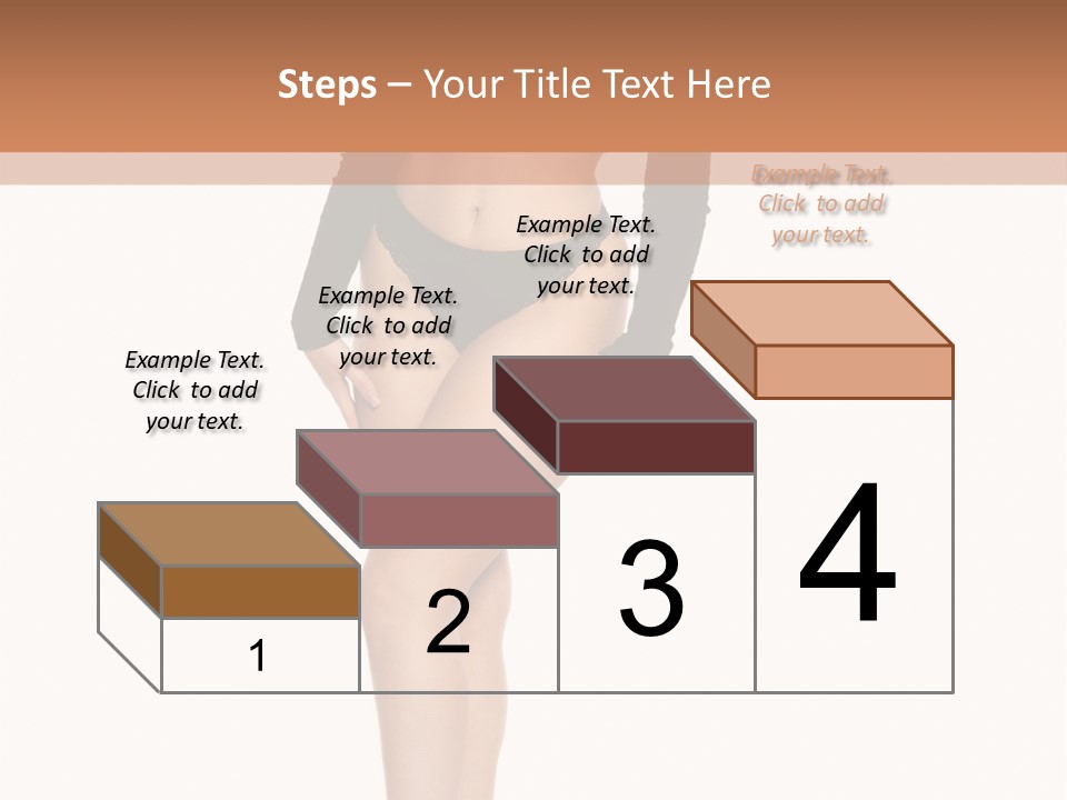 Flirty White Full Length Shot PowerPoint Template