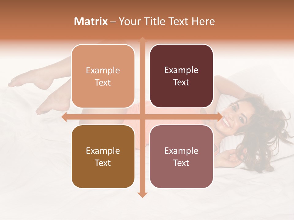 Knickers Attractive White Bed PowerPoint Template