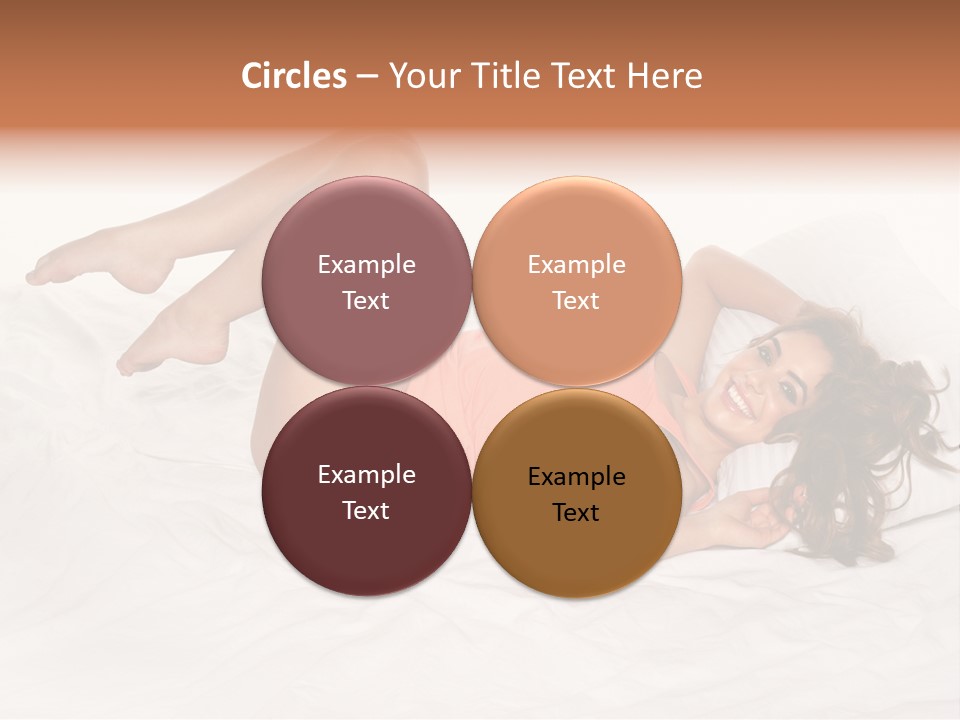 Knickers Attractive White Bed PowerPoint Template