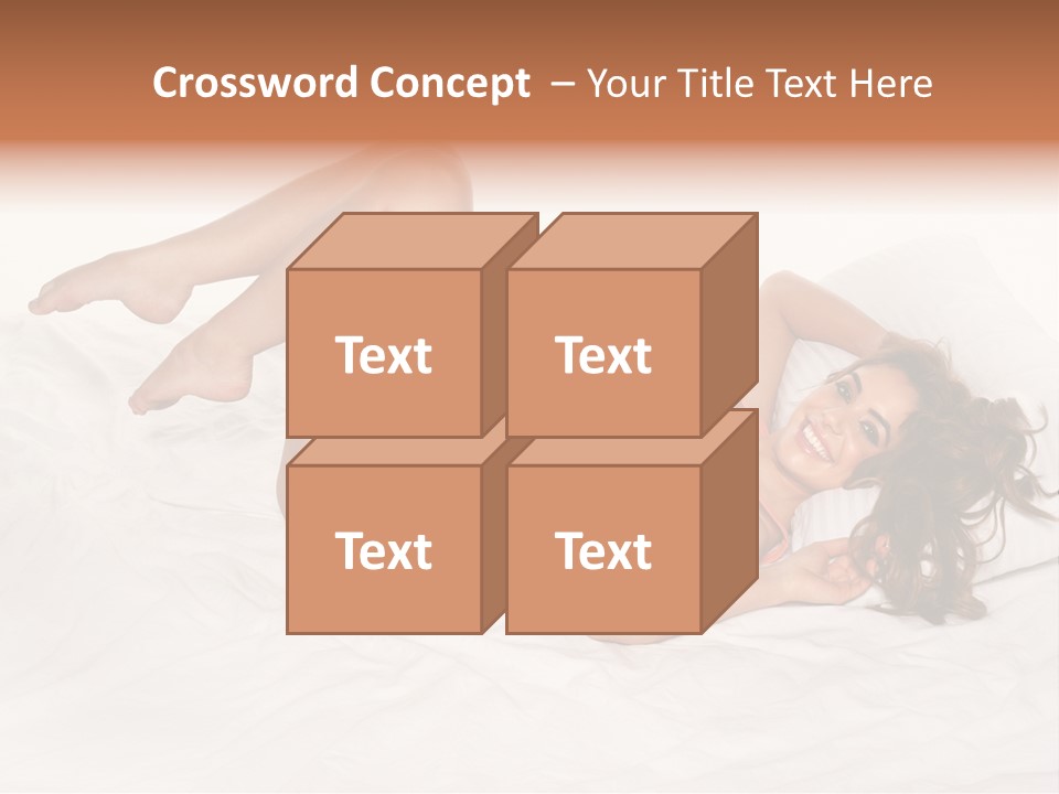 Knickers Attractive White Bed PowerPoint Template