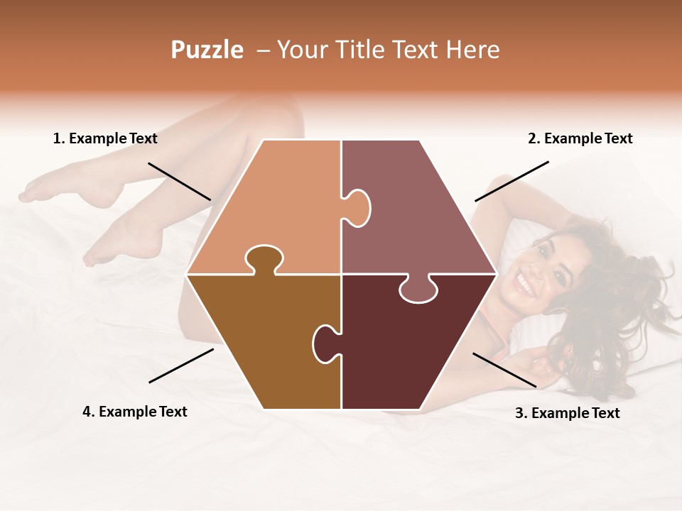 Knickers Attractive White Bed PowerPoint Template