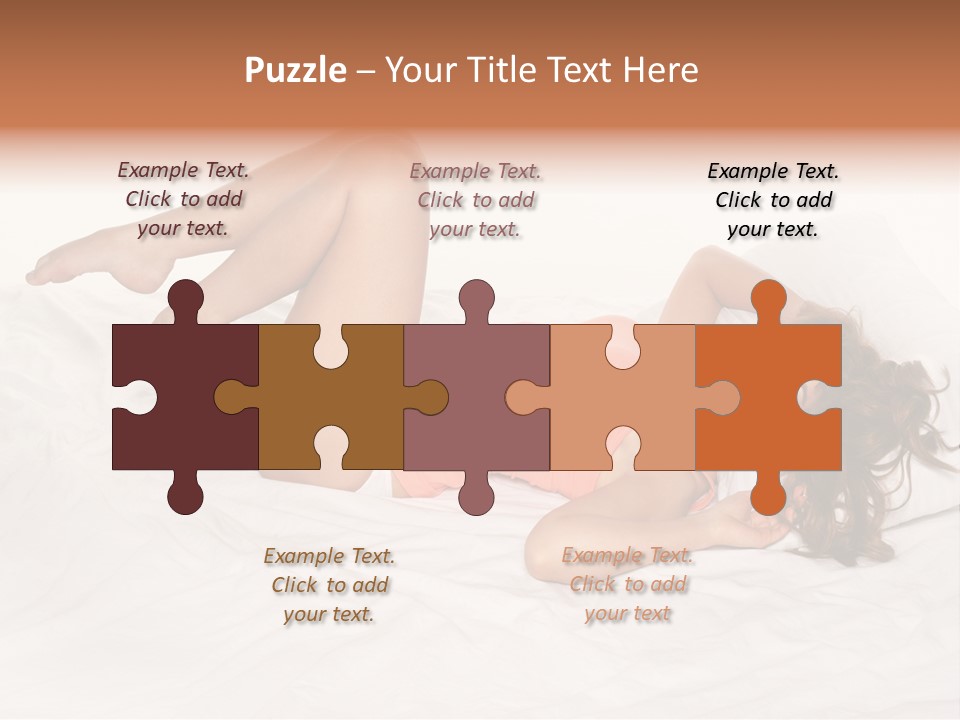 Knickers Attractive White Bed PowerPoint Template