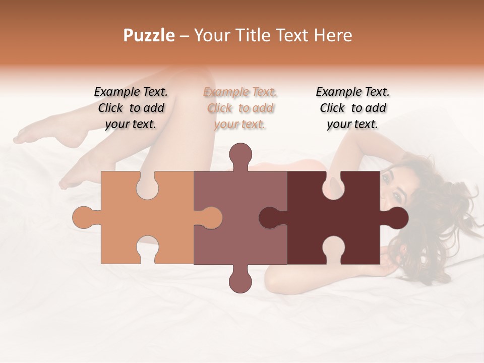 Knickers Attractive White Bed PowerPoint Template