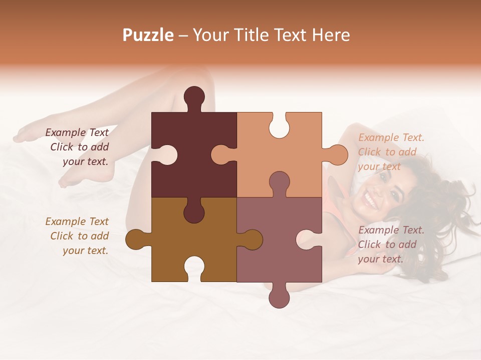 Knickers Attractive White Bed PowerPoint Template