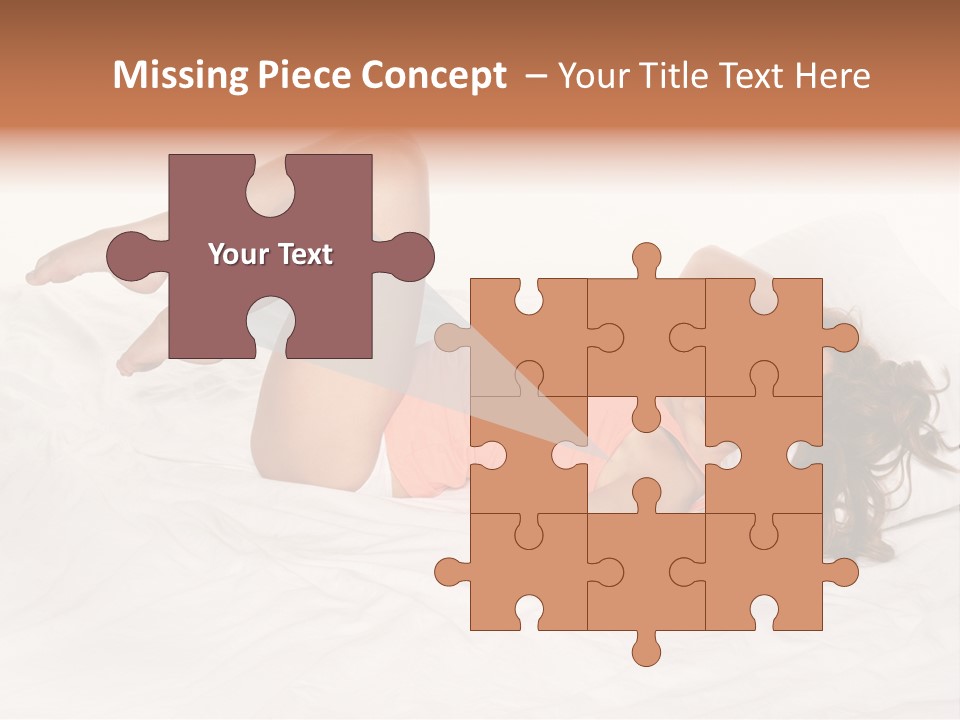 Knickers Attractive White Bed PowerPoint Template