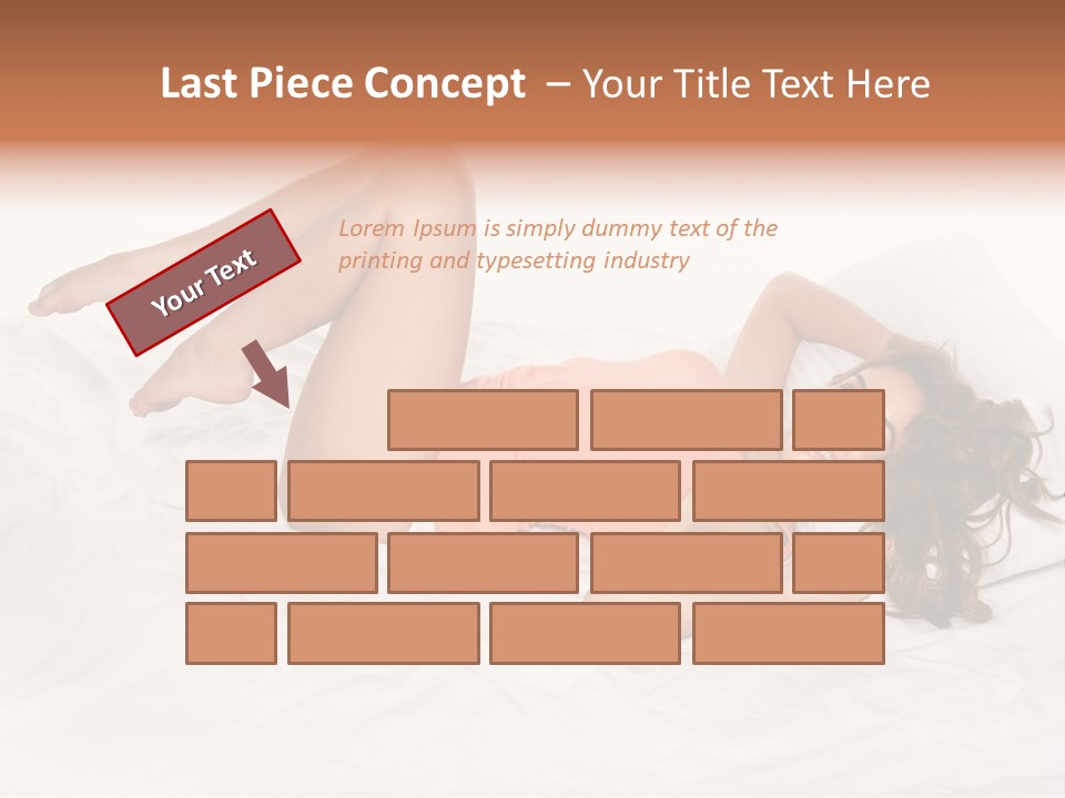 Knickers Attractive White Bed PowerPoint Template