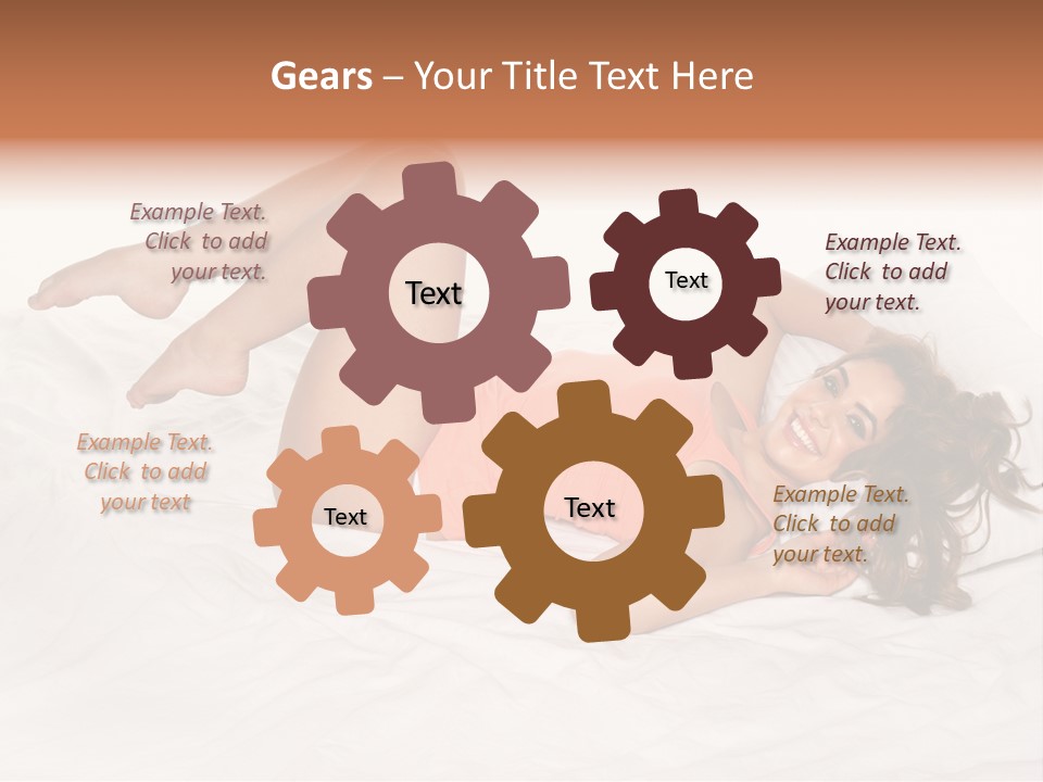 Knickers Attractive White Bed PowerPoint Template