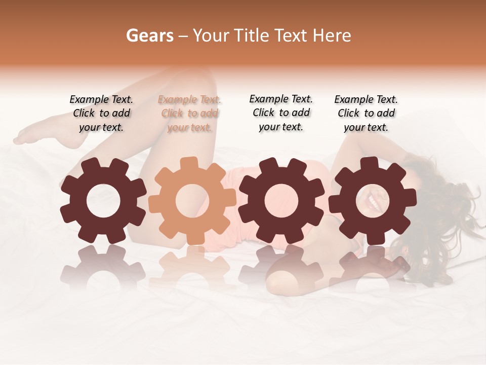 Knickers Attractive White Bed PowerPoint Template